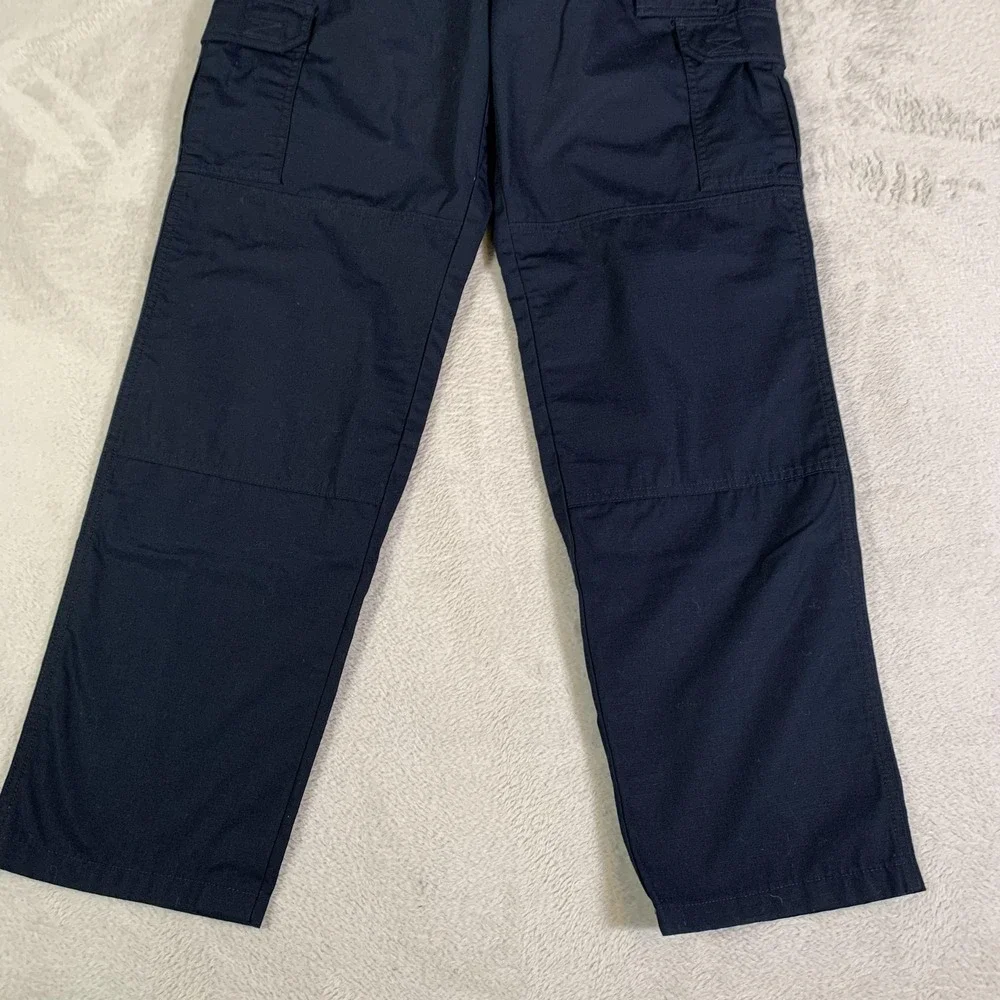 5.11 Tactical Cargo Pants Womens 12 Long Navy Blue Elastic Waist Twill‎ Workwear